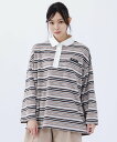【SALE/50%OFF】MILKFED. RUGBY SHIRT ミルクフェド トップス ポロシャツ ブルー グリーン ベージュ【送料無料】