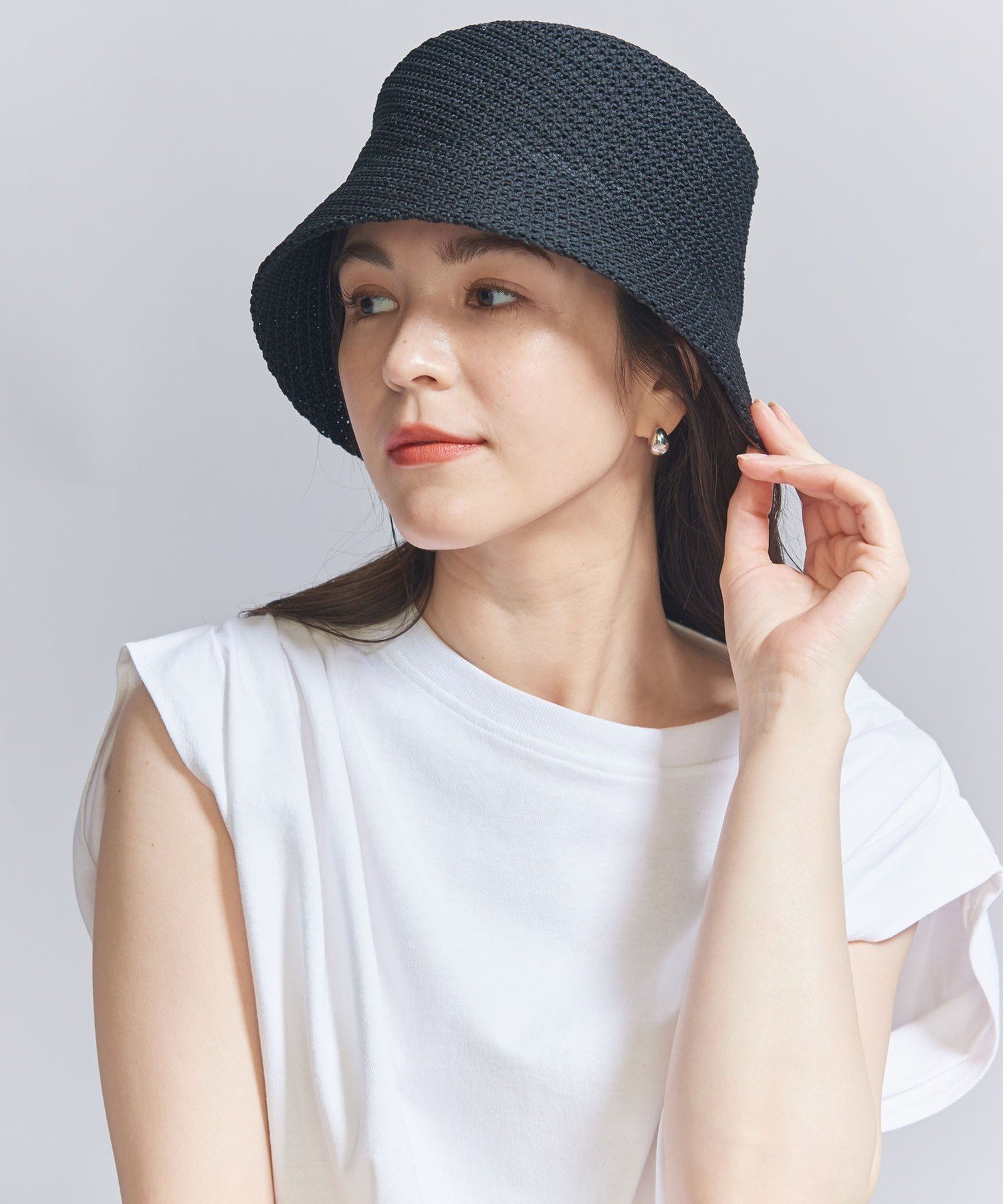 【SALE／80%OFF】BEAUTY&YOUTH UNITED ARROWS シンプル クロシェハット ユナイテッドアローズ アウトレット 帽子 ハット ホワイト ブラック