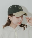 SMELLY バイカラーロゴキャップ スメリー 帽子 キャップ ベージュ ネイビー