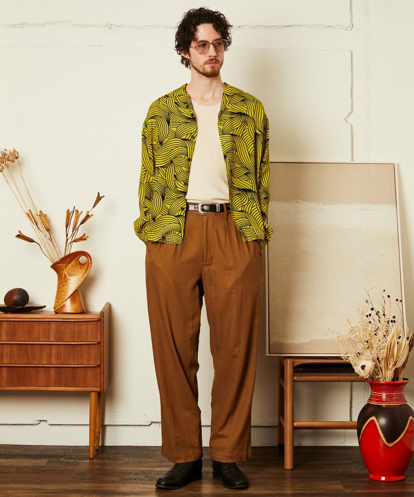 Schott BANANA RAYON SHIRT/バナナ レーヨンシャツ ショット トップス シャツ・ブラウス イエロー【送料無料】
