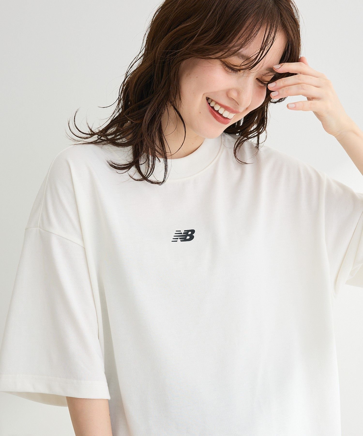 ●NEW BALANCE グラフィックTシャツ グリーンパークス トップス カットソー・Tシャツ ブラック ホワイト