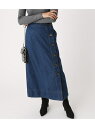 【SALE/50%OFF】AZUL by moussy FRONTBUTTONDENIMLONGSKIRT/フロントボタンデニムロングスカート アズールバイマウジー スカート スカートその他 ブルー