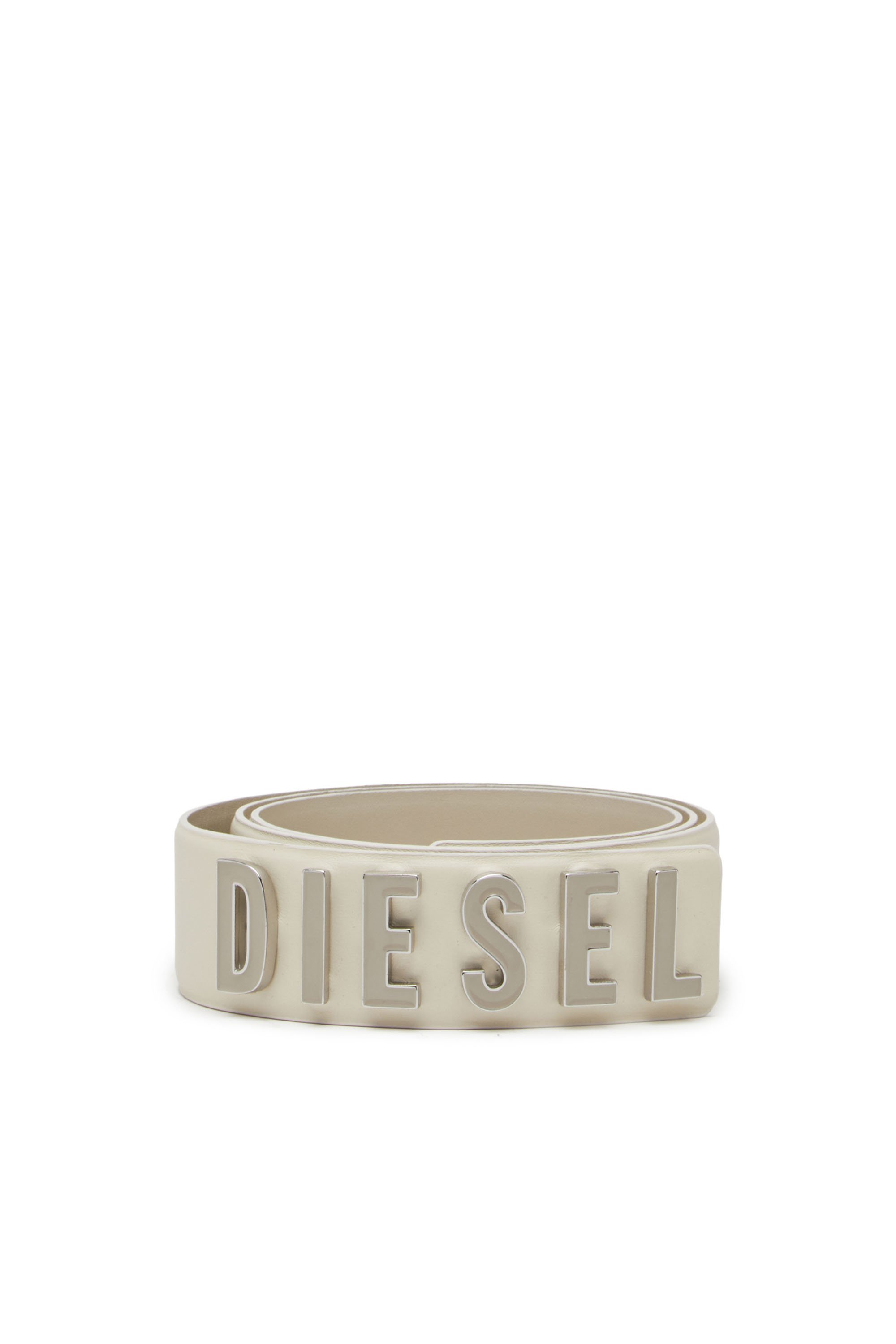 ディーゼル ベルト（メンズ） 【SALE／40%OFF】DIESEL レディース カウレザー ベルト ディーゼル ファッション雑貨 ベルト ホワイト ブラック【送料無料】