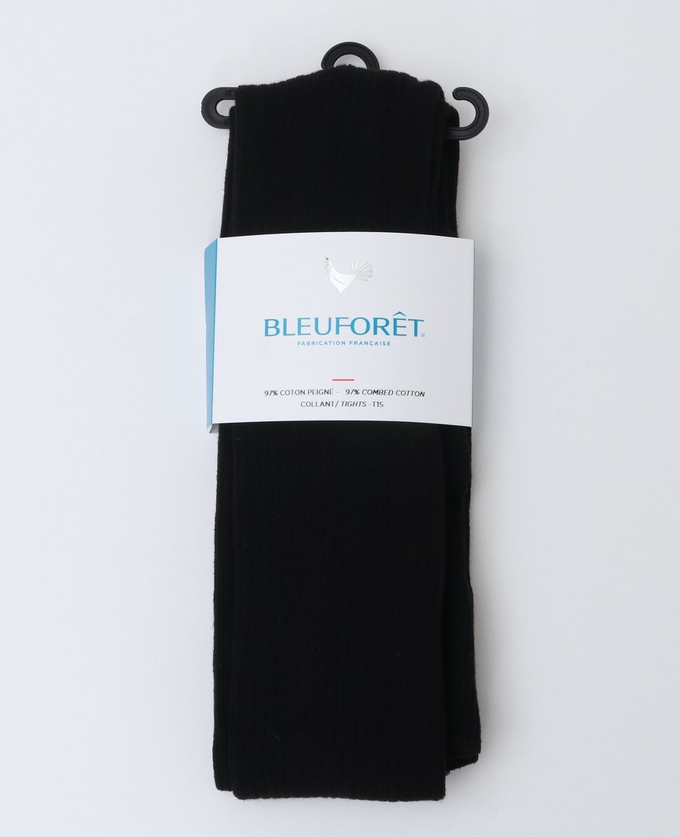 martinique 【BLEUFORET/ブルーフォレ】RIBBED COTTON TIGHTS コットンリブタイツ マルティニーク 靴下・レッグウェア その他の靴下・レッグウェア ブラック【送料無料】