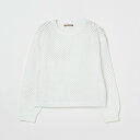 HELIOPOLE EYELET CREW NECK エリオポール トップス ニット ホワイト グレー ブラック【送料無料】