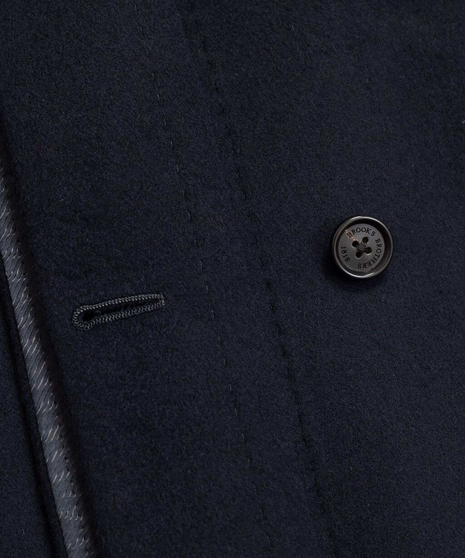 BROOKS BROTHERS ウール バルカラーコート ブルックス ブラザーズ ジャケット・アウター ステンカラーコート ネイビー【送料無料】