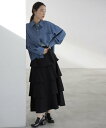 N. Natural Beauty Basic デニムライクデザインシャツ エヌ ナチュラルビューティーベーシック* トップス シャツ・ブラウス ネイビー ブルー【送料無料】(4)