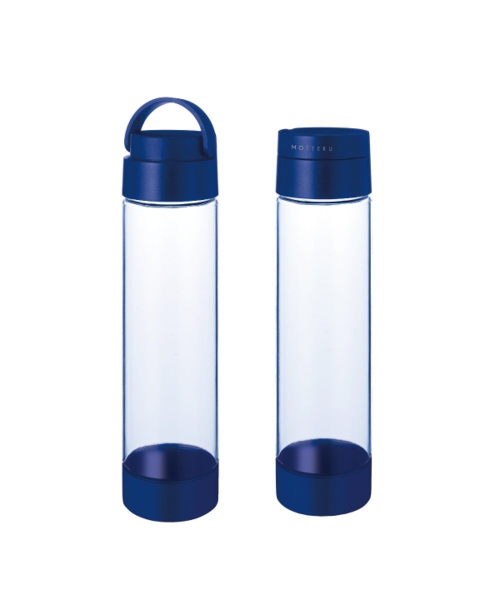 MOTTERU MOTTERU ハンドル付きクリアボトル ローラ 食器・調理器具・キッチン用品 水筒・マグボトル ネイビー ブラック ホワイト