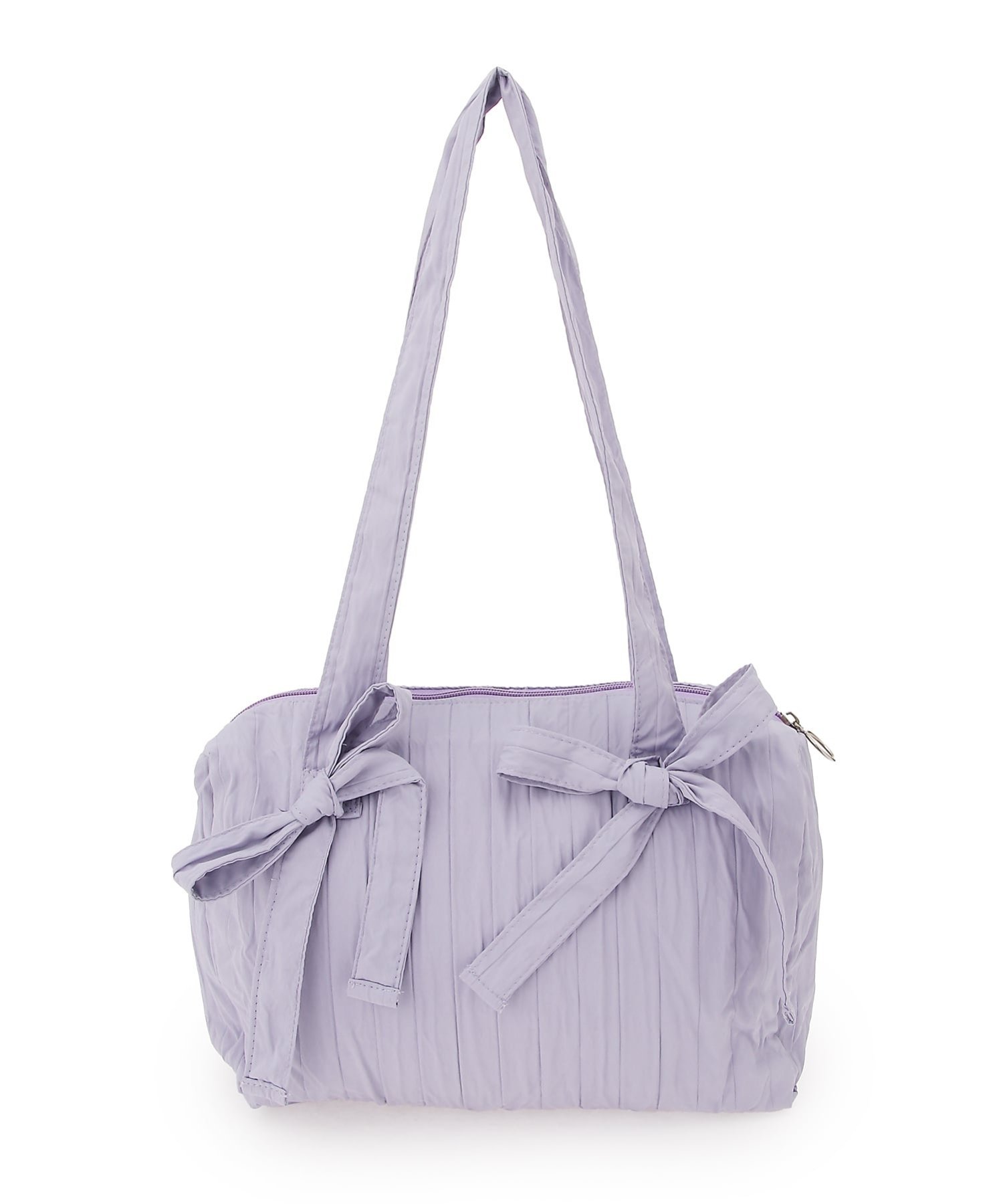 【SALE／30%OFF】Mignonjour Mignonjour/(W)リボンギャザートートバッグ ミニョントレフル ルームヨンマルサンセレクティッド バッグ トートバッグ レッド ブラック パープル