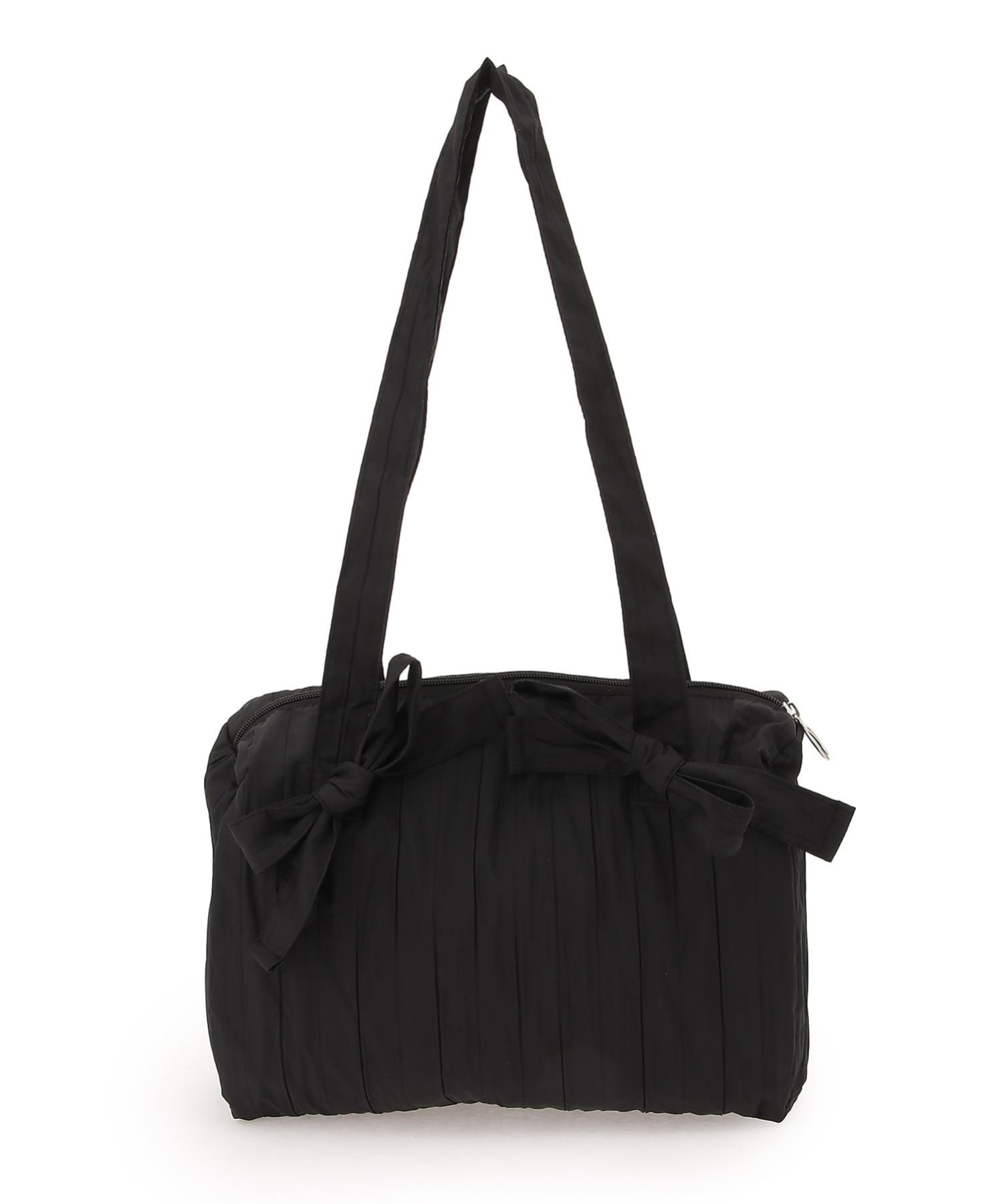 Mignonjour Mignonjour/(W)リボンギャザートートバッグ ミニョントレフル ルームヨンマルサンセレクティッド バッグ トートバッグ レッド ブラック パープル