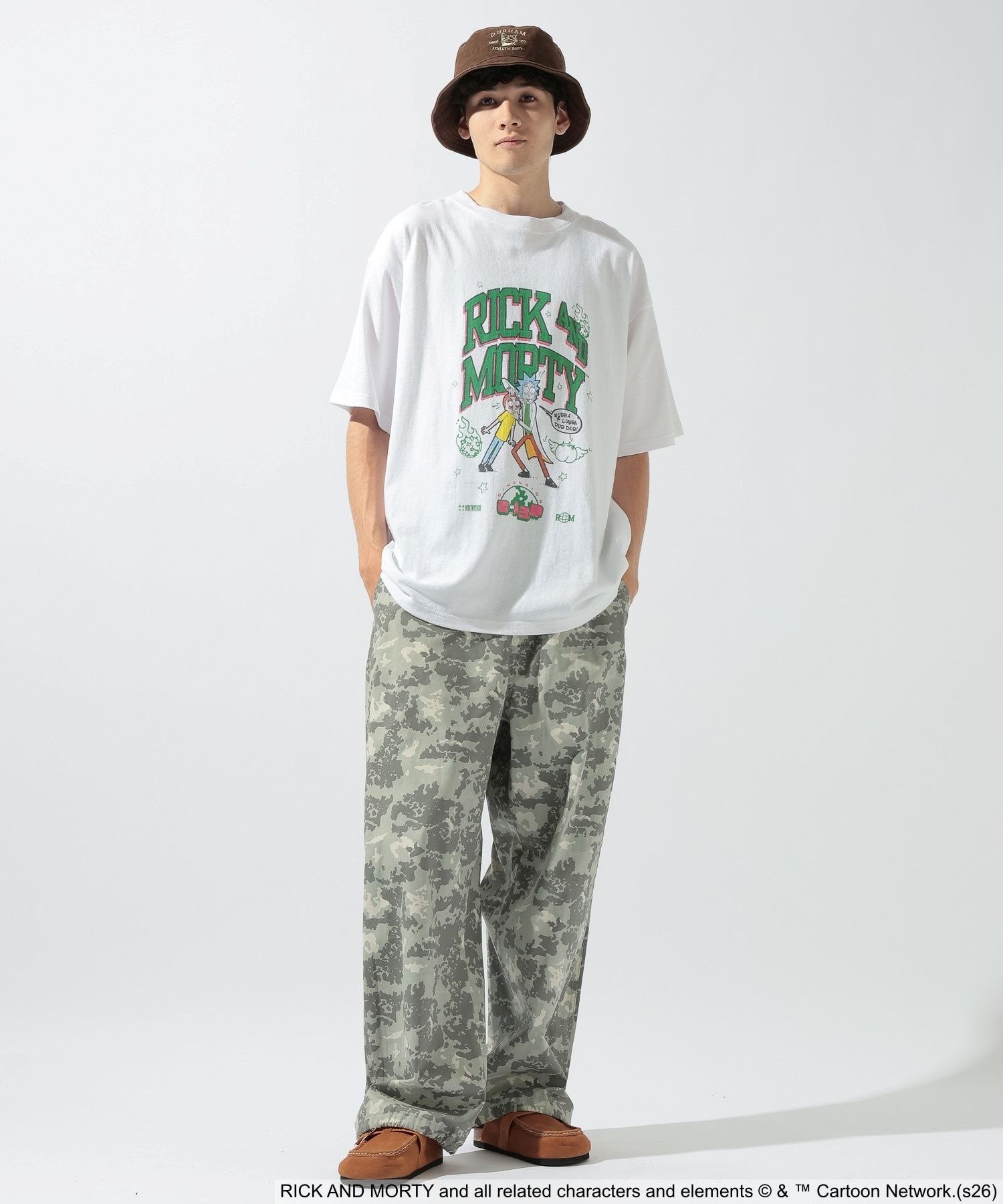niko and ... 【Rick and Morty(リック・アンド・モーティ)】グラフィックT ニコアンド トップス カットソー・Tシャツ ブルー ホワイト