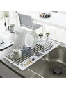 212 KITCHEN STORE 折り畳み水切り シリコーントレー付き L WH 山崎実業 <tower タワー> トゥーワントゥーキッチンストア インテリア...