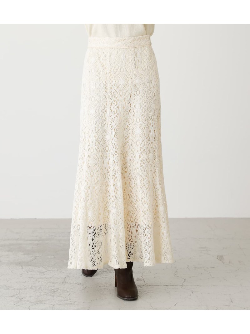 【SALE／50%OFF】AZUL BY MOUSSY LACE NARROW SKIRT アズールバイマウジー スカート ロング・マキシスカート ブラック グリーン ホワイトのサムネイル