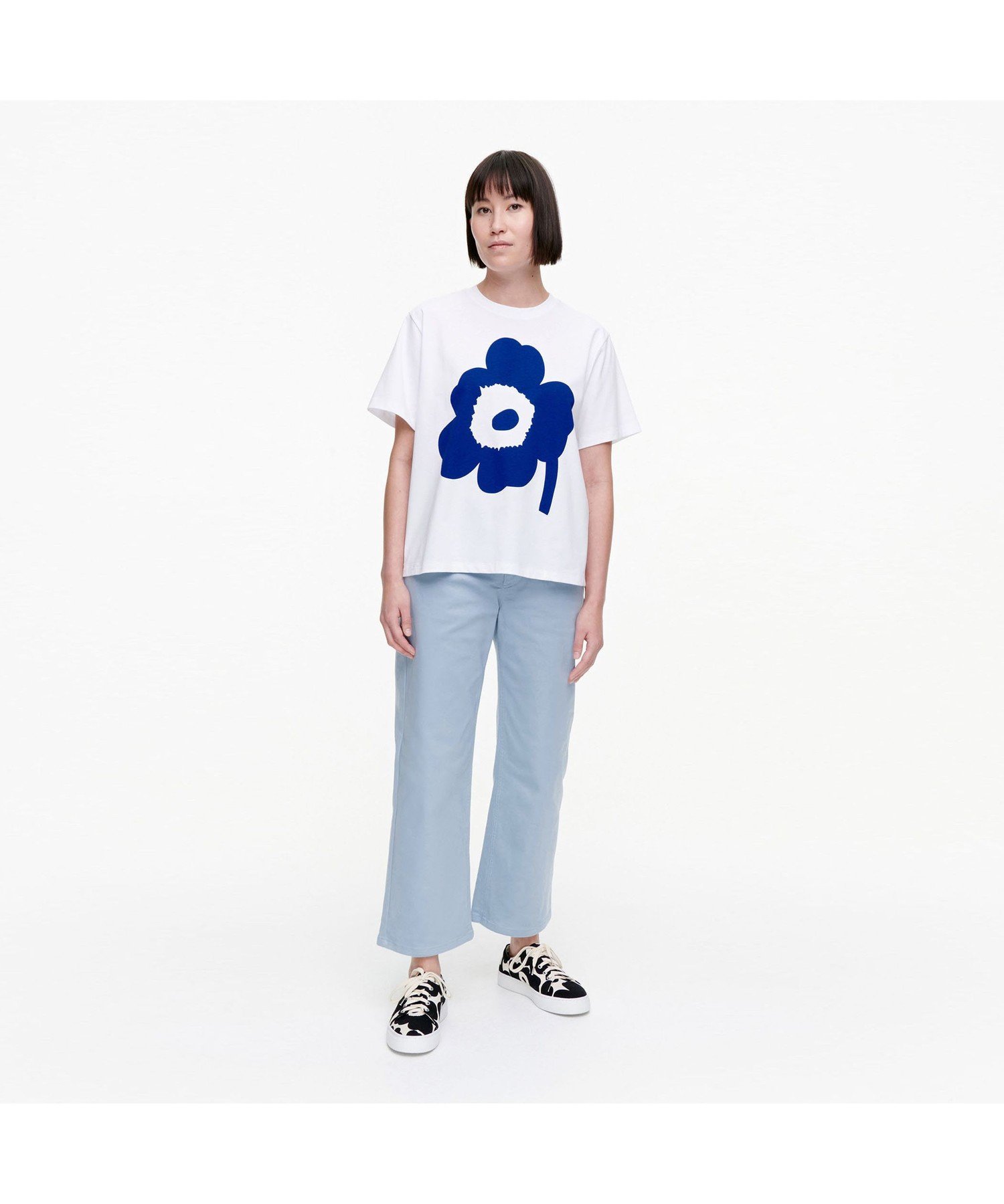 Marimekko Vaikutus Unikko Tシャツ マリメッコ トップス カットソー・Tシャツ ホワイト【送料無料】