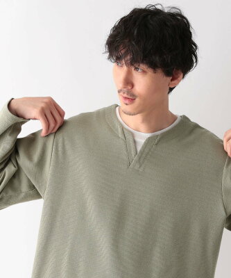 【SALE/40%OFF】GLOBAL WORK (M)アツデキーネックレイヤード グローバルワーク トップス カットソー・Tシャツ グリーン ブラック ブルー グレー