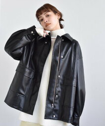 ドレステリア アウター レディース 【SALE／20%OFF】DRESSTERIOR CODE A ｜ faux leather blouson ドレステリア ジャケット・アウター ブルゾン・ジャンパー ブラック ブラウン【送料無料】