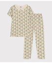 【SALE/30%OFF】PETIT BATEAU 半袖長ズボンパジャマ プチバトー インナー・ルームウェア パジャマ【送料無料】