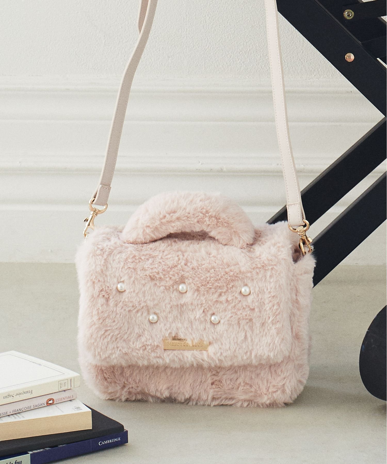 【SALE／40%OFF】Maison de FLEUR メモリアルファーパール2Wayショルダーバッグ メゾン ド フルール バッグ ショルダーバッグ ピンク グレー パープル【送料無料】のサムネイル