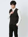 【SALE/34%OFF】m.f.editorial ふわもち パネルボーダー 前開きベスト メンズ 長袖 ギフト プレゼント インナー トップス カジュアル ...