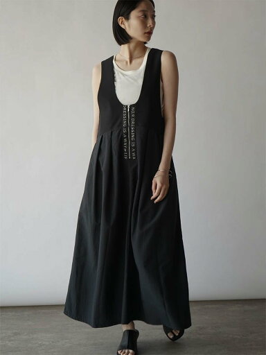 RADIATE 2WAYロゴテープジャンパースカート ラシュッド ワンピース・ドレス ジャンパースカート ブラック【送料無料】 RADIATE 2WAYロゴテープジャンパースカート ラシュッド ワンピース・ドレス ジャンパースカート ブラック【送料無料】