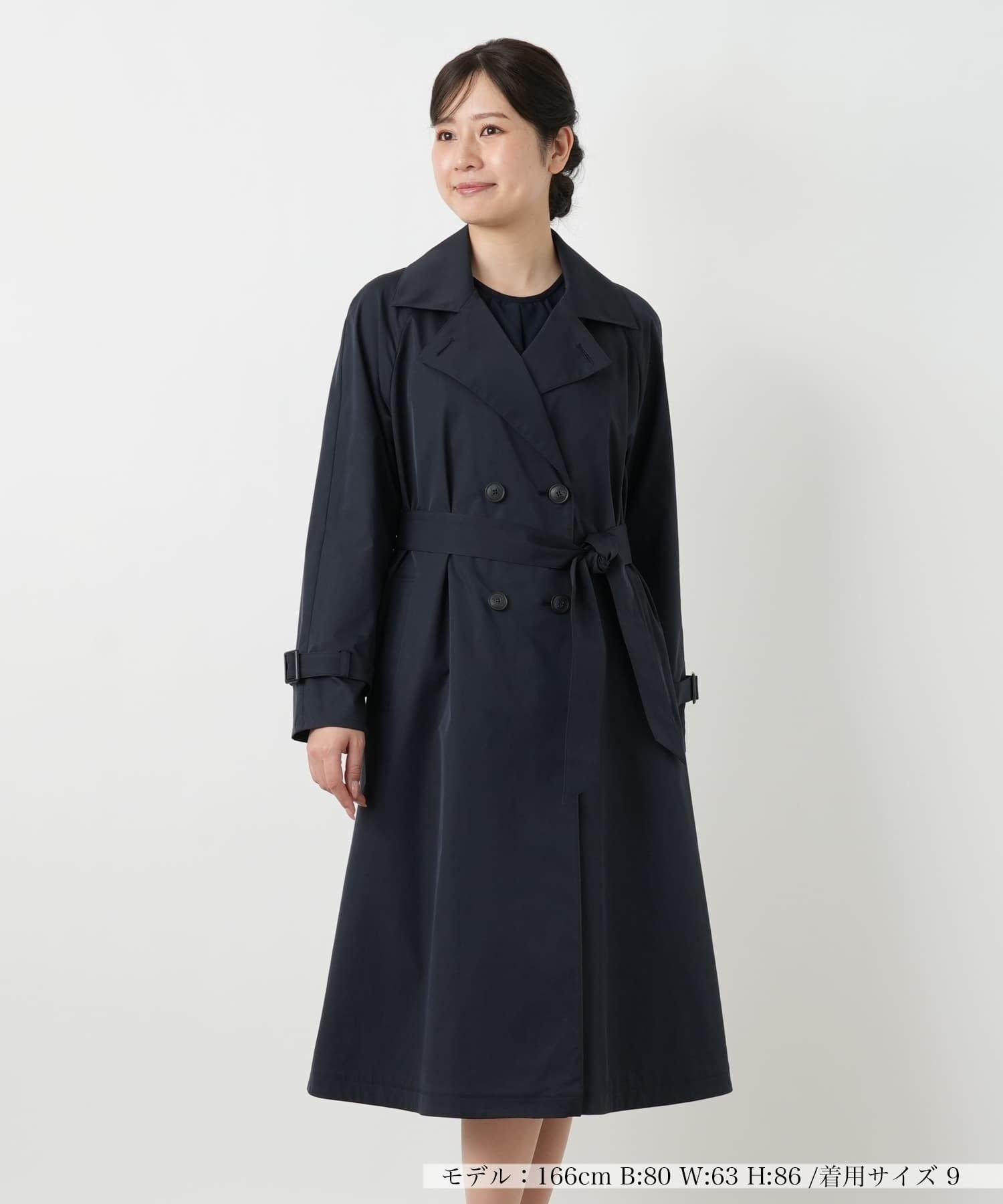 Leilian 【はっ水加工】トレンチコート【Leilian WHITE LABEL】 レリアン ジャケット・アウター トレンチコート ネイビー ベージュ