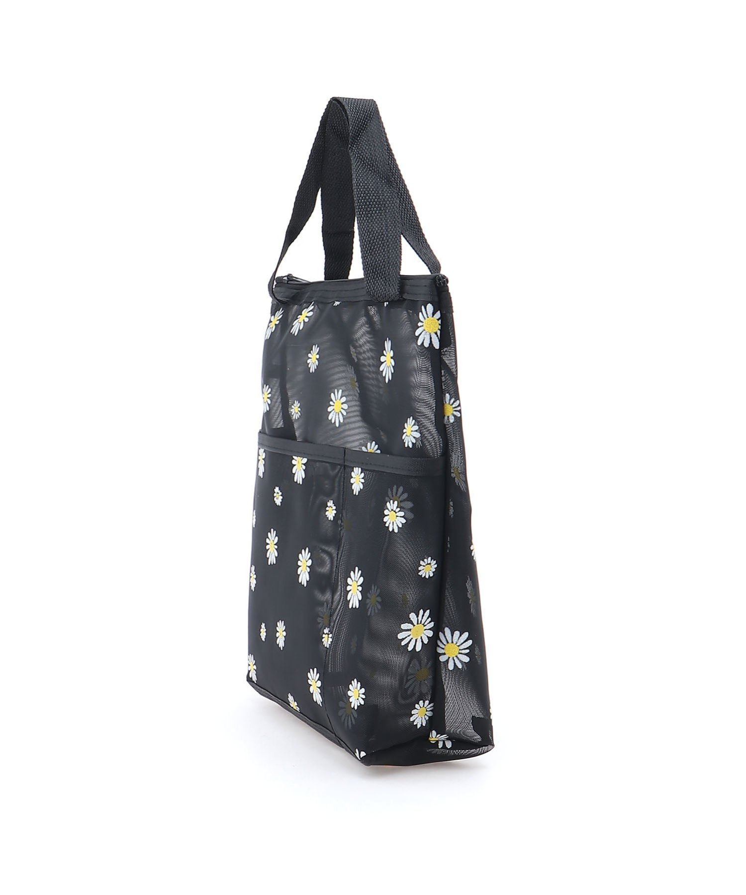 Mignonjour Mignonjour/(W)デイジー柄メッシュバッグ ミニョントレフル ルームヨンマルサンセレクティッド バッグ トートバッグ ベージュ ブラック