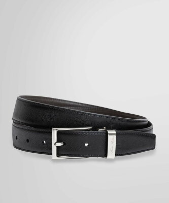 BROOKS BROTHERS (M)カウレザー アジャスタブルレングス リバーシブルベルト ブルックス ブラザーズ ファッション雑貨 ベルト ブラック【送料無料】