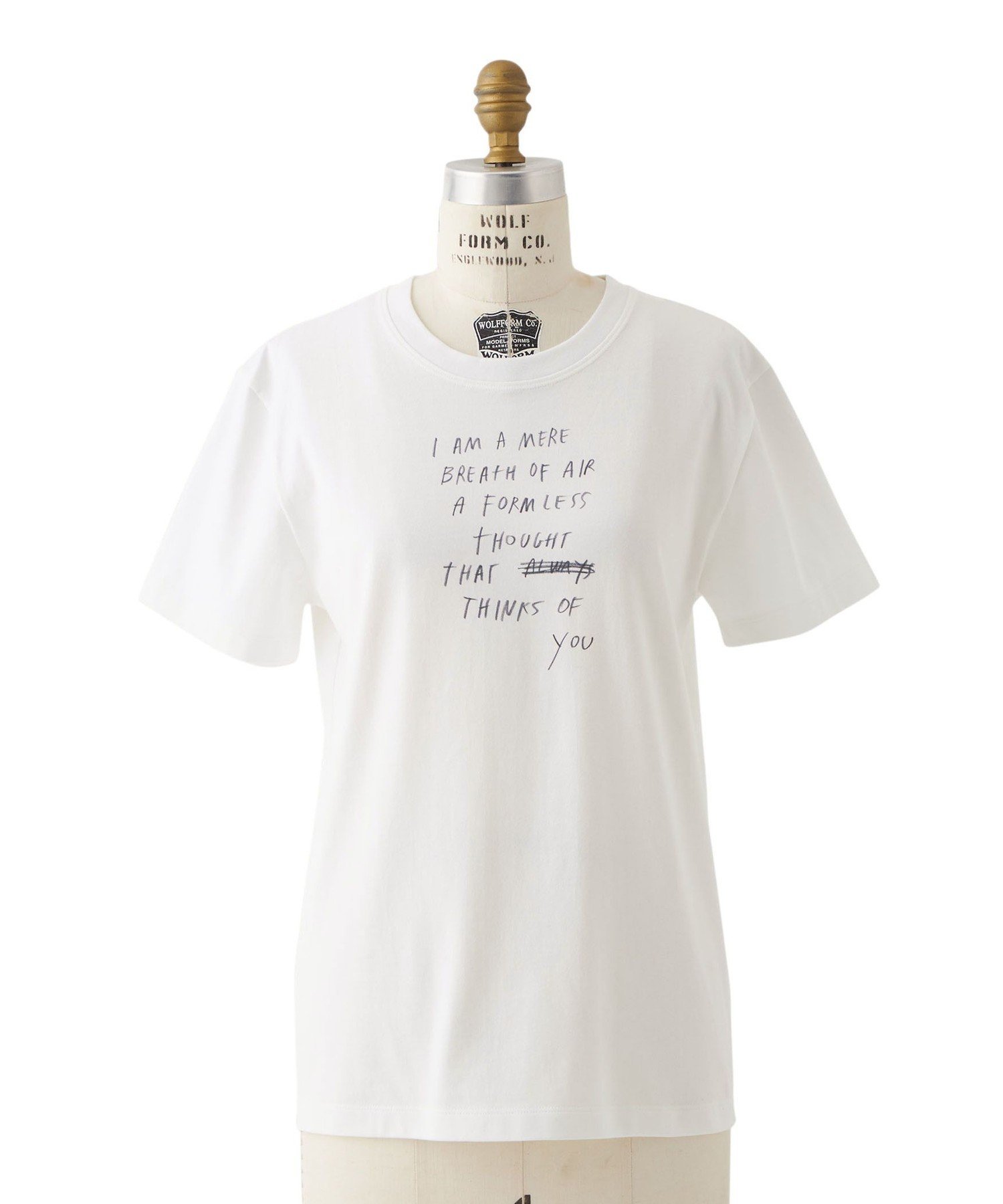 【SALE／30 OFF】DRAWER ＜Bernadette Marie Pascua x Drawer＞ WORDS プリントTEE1 ドゥロワー トップス カットソー Tシャツ ホワイト【送料無料】