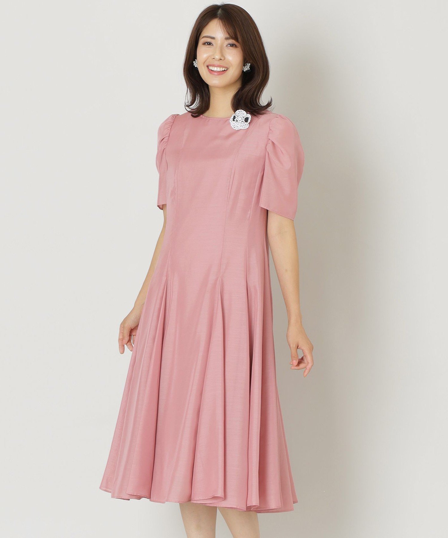 【SALE/58%OFF】TO BE CHIC スパンローン サマードレス トゥー ビー シック ワンピース・ドレス ドレス ブラック ピンク【送料無料】