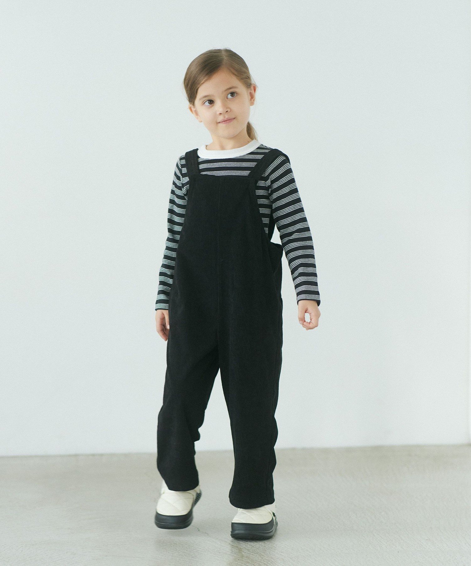 UNITED ARROWS green label relaxing 【別注】＜Pluckys＞サロペット(ブラック) / キッズ 100cm-130cm ユナイテッドアローズ グリーンレーベルリラクシング オールインワン・オーバーオール オーバーオール・サロペット ブラック【送料無料】のサムネイル