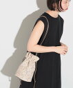 【SALE/40%OFF】BEAMS HEART WOMEN ミックスコンビ 巾着バッグ ビームス アウトレット バッグ その他のバッグ ホワイト ブラウン