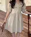 【SALE/20%OFF】aimoha KIDS 【aimoha-KIDS-】刺繍入りシャツワンピース アイモハ ワンピース・ドレス ワンピース オレンジ ベー...