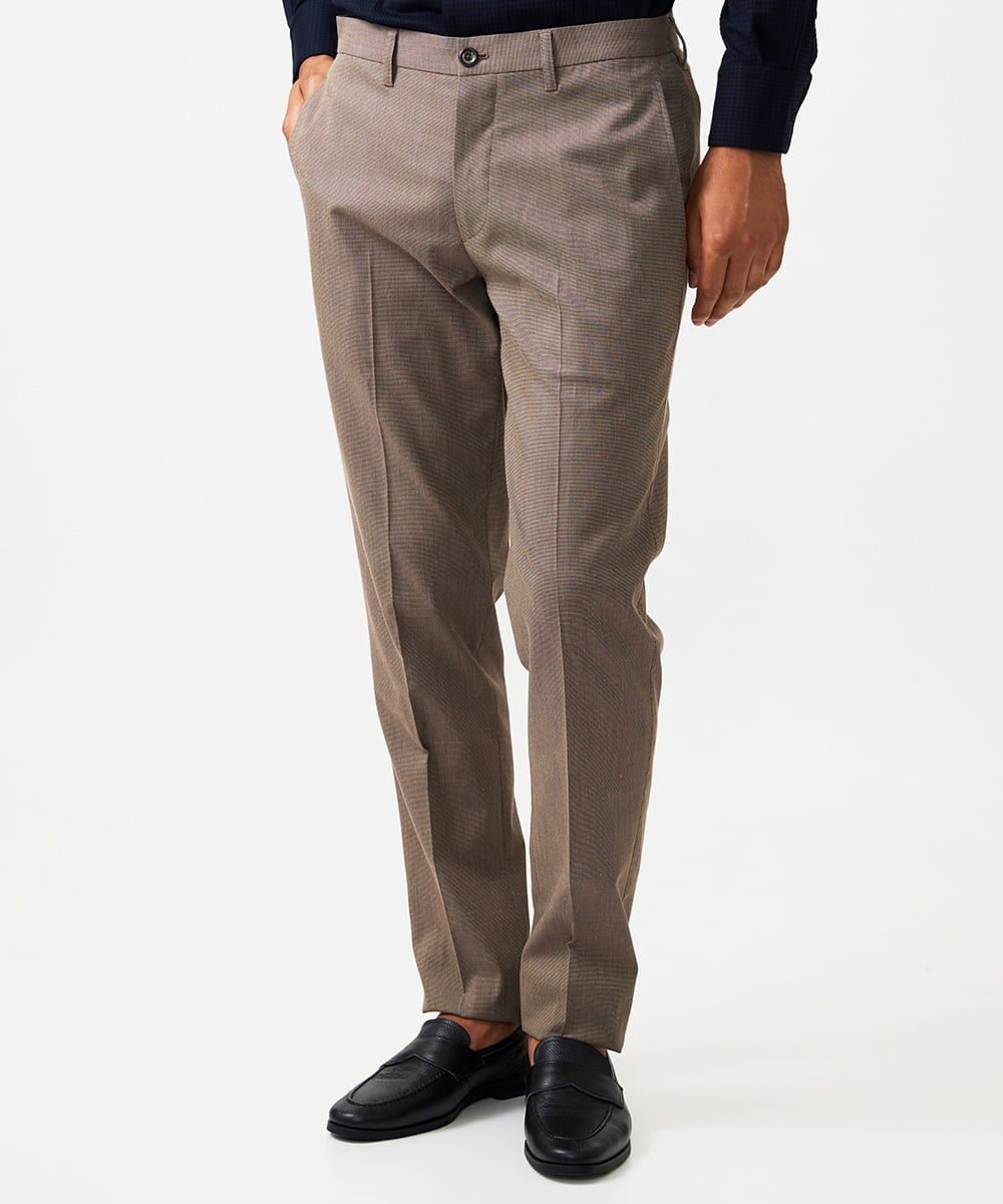 MICHEL KLEIN HOMME 【セットアップ】ピンヘッドスラックスパンツ ミッシェルクランオム パンツ その他のパンツ ブラック ブラウン