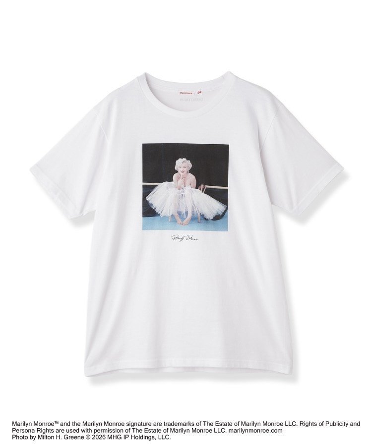 【別注】マリリンモンロー/カラープリントTシャツ ドレステリア トップス カットソー・Tシャツ ブラック ホワイト