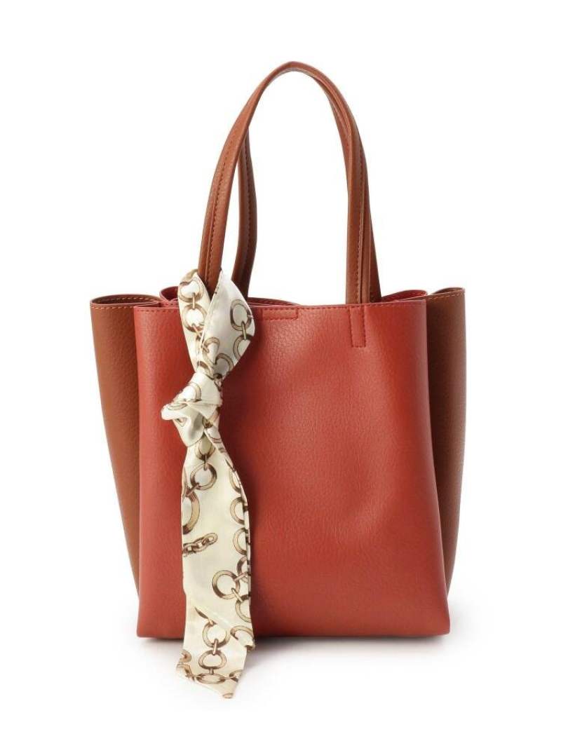 ITS' DEMO スカーフ付き3層トート イッツデモ バッグ その他のバッグ ベージュ ネイビー レッド ブラックのサムネイル