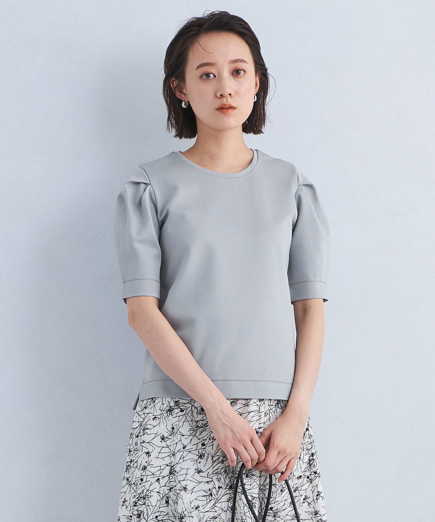 【SALE／70%OFF】UNITED ARROWS green label relaxing COMFY ポンチ クルーネック プルオーバー カットソー ユナイテッドアローズ アウトレット トップス カットソー・Tシャツ ブラウン ブルー ブラック ホワイトのサムネイル