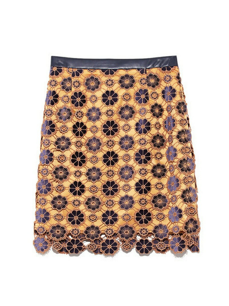 【SALE／85%OFF】LILY BROWN お花柄ベロアレーススカート リリーブラウン スカート フレアスカート オレンジ ネイビー ピンク