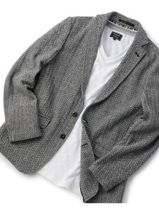 【SALE／50%OFF】MEN’S BIGI ヘリンボーンラッセルテーラードジャケット メンズ ビギ コート/ジャケット テーラードジャケット グレー ネイビー【送料無料】