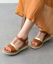 【SALE/20%OFF】MARILA 【MARILA】異素材コンビ厚底サンダル インターショシュール シューズ・靴 サンダル ブラウン ベージュ【送料無料】