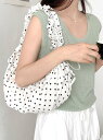 【SALE/18%OFF】SHEENA マルチwayドッドシャーリングハーフムーンショルダーバッグ ディアベル バッグ ショルダーバッグ ホワイト ブラック