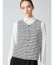 【SALE/30%OFF】mizuiro ind mizuiro ind ボーダー クルーネックベスト マーコート トップス ベスト・ジレ ブラック グリーン グレー ブルー【送料無料】