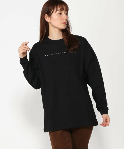 WTW (U)WTW スクエア ロゴ ロングTシャツ ダブルティー トップス カットソー・Tシャツ ブラック ホワイト【送料無料】 WTW (U)WTW スクエア ロゴ ロングTシャツ ダブルティー トップス カットソー・Tシャツ ブラック ホワイト【送料無料】
