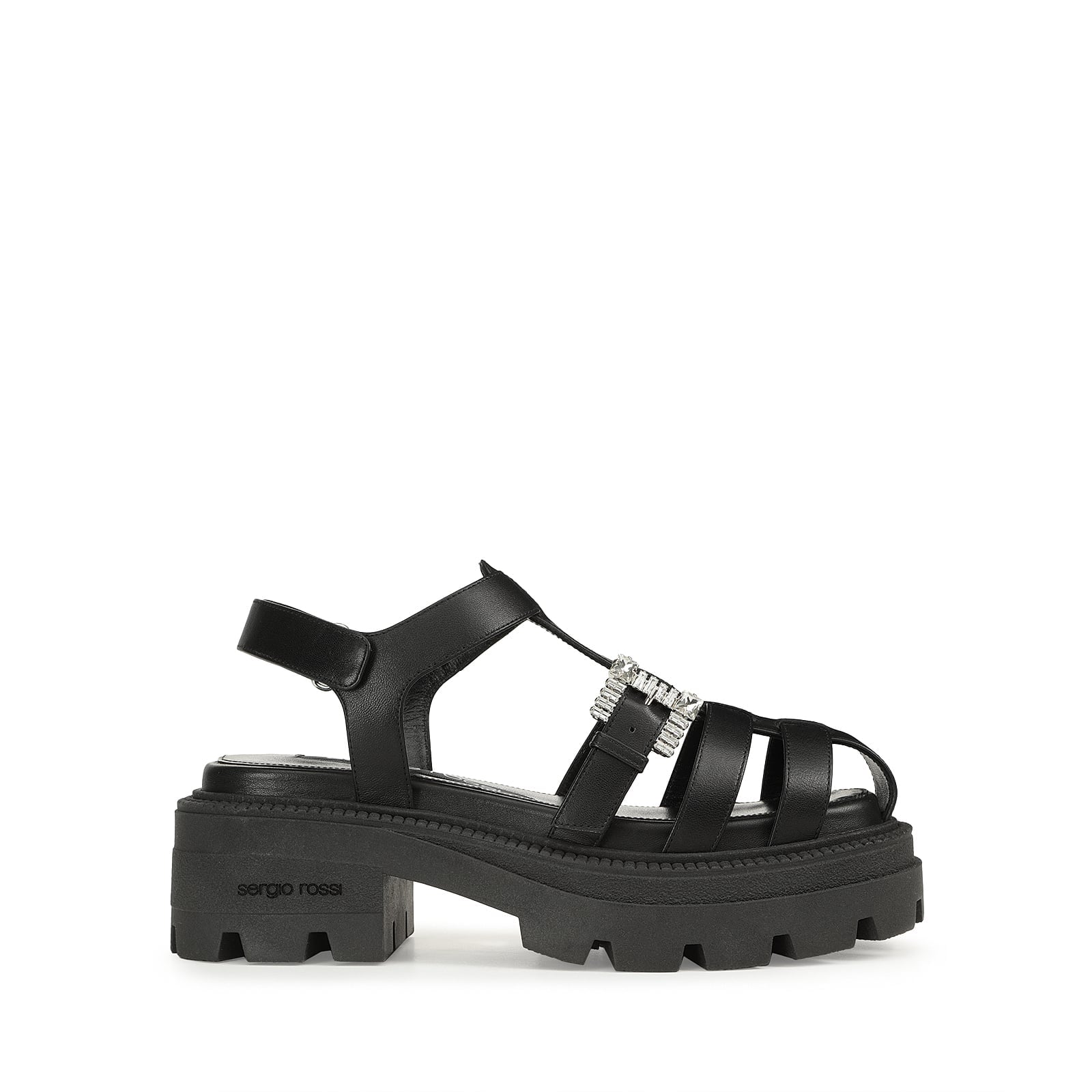 Sergio Rossi SR TWENTY BUCKLE セルジオロッシ シューズ・靴 サンダル ブラック【送料無料】
