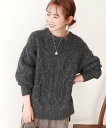 【SALE/35%OFF】AMERICAN HOLIC ローゲージアラン柄ニットプルオーバー アメリカン ホリック トップス ニット レッド グレー グリーン ...
