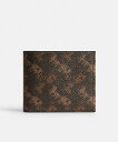 COACH 【公式】オンライン限定 ダブル ビルフォールド ウォレット・ホース アンド キャリッジ プリント コーチ 財布・ポーチ・ケース 財布 ブラウン【送料無料】