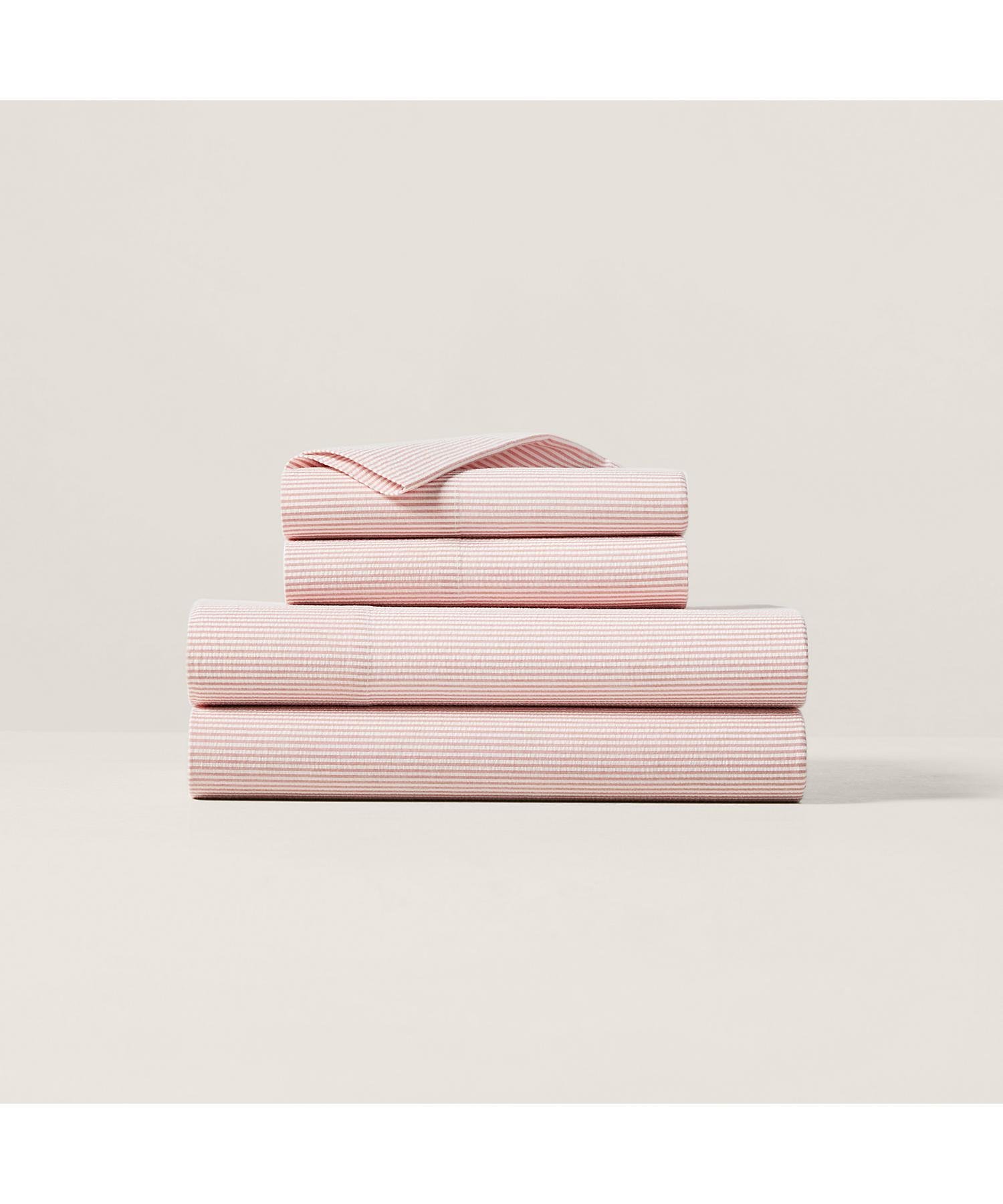 RALPH LAUREN HOME シアサッカー ストライプ フラットシーツ/ダブルサイズ ラルフローレン インテリア..