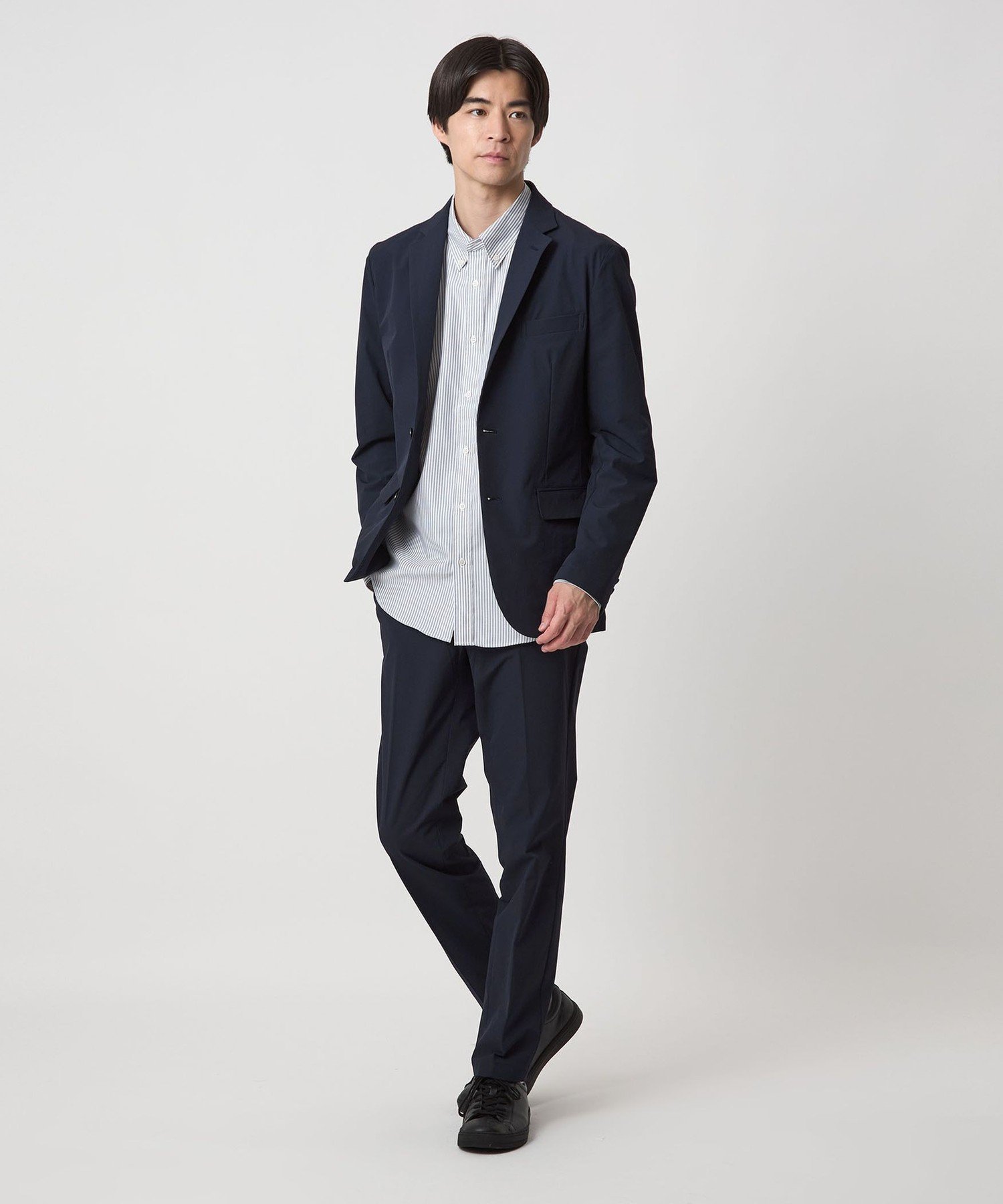 美品 ユナイテッドアローズ ストレッチ ウォッシャブル アンコンジャケット L pt8519-08_1.jpg