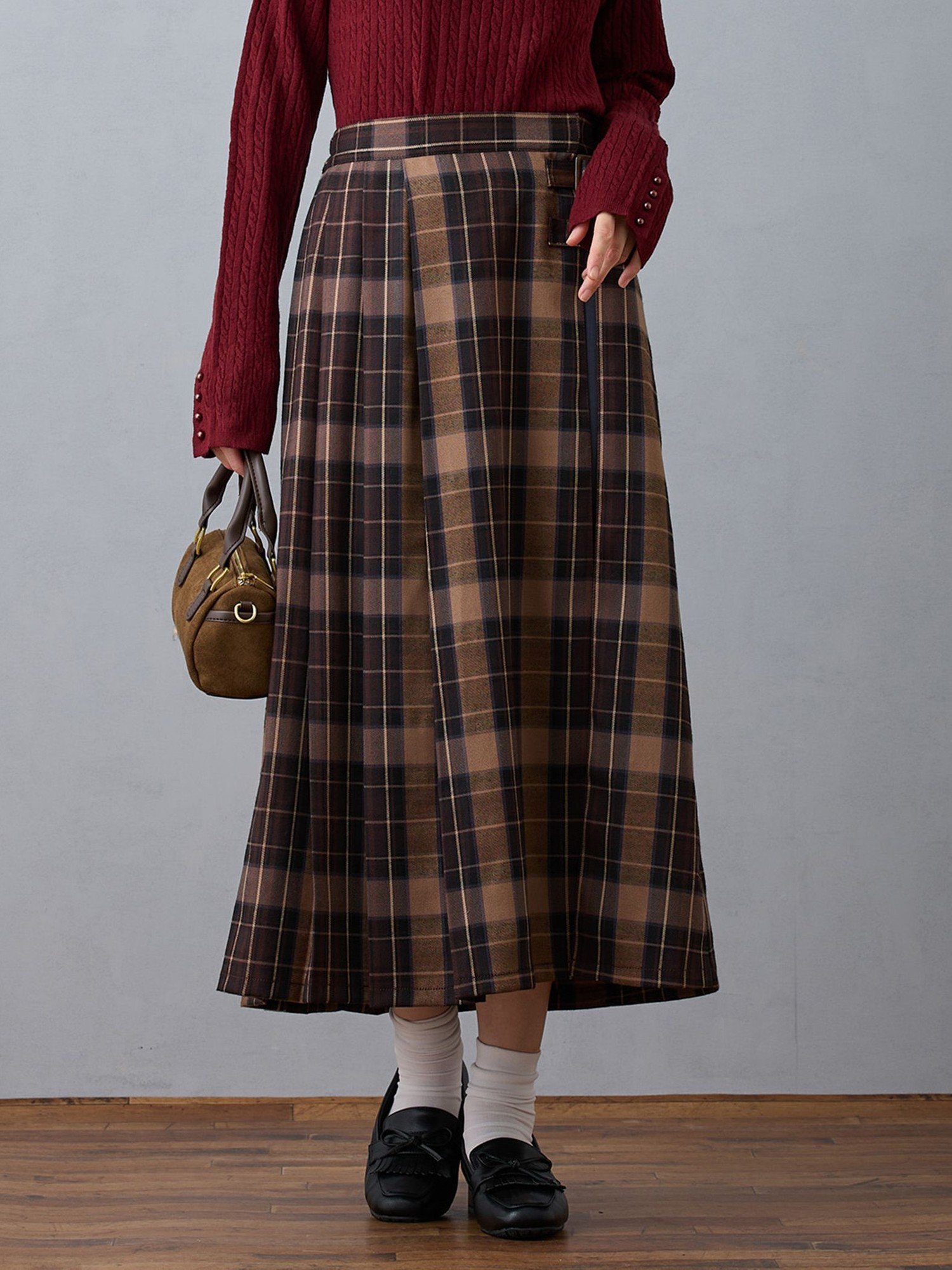 新品、美品）パーリーゲイツ 、グレンチェック柄シリーズ、2点セット