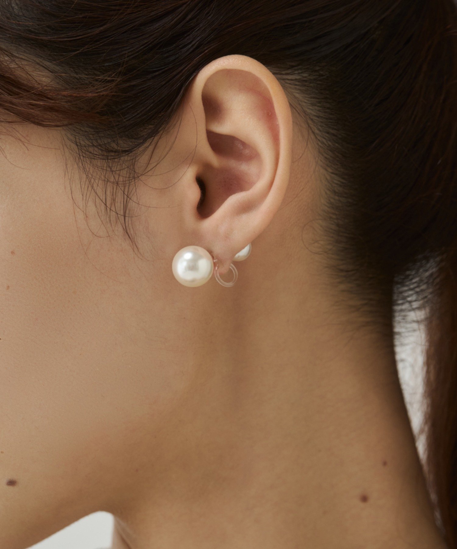 【SALE/20%OFF】ciite' ダブルパールイヤリング ノンホールピアス シーテ アクセサリー・腕時計 イヤリング・イヤーカフ ホワイト