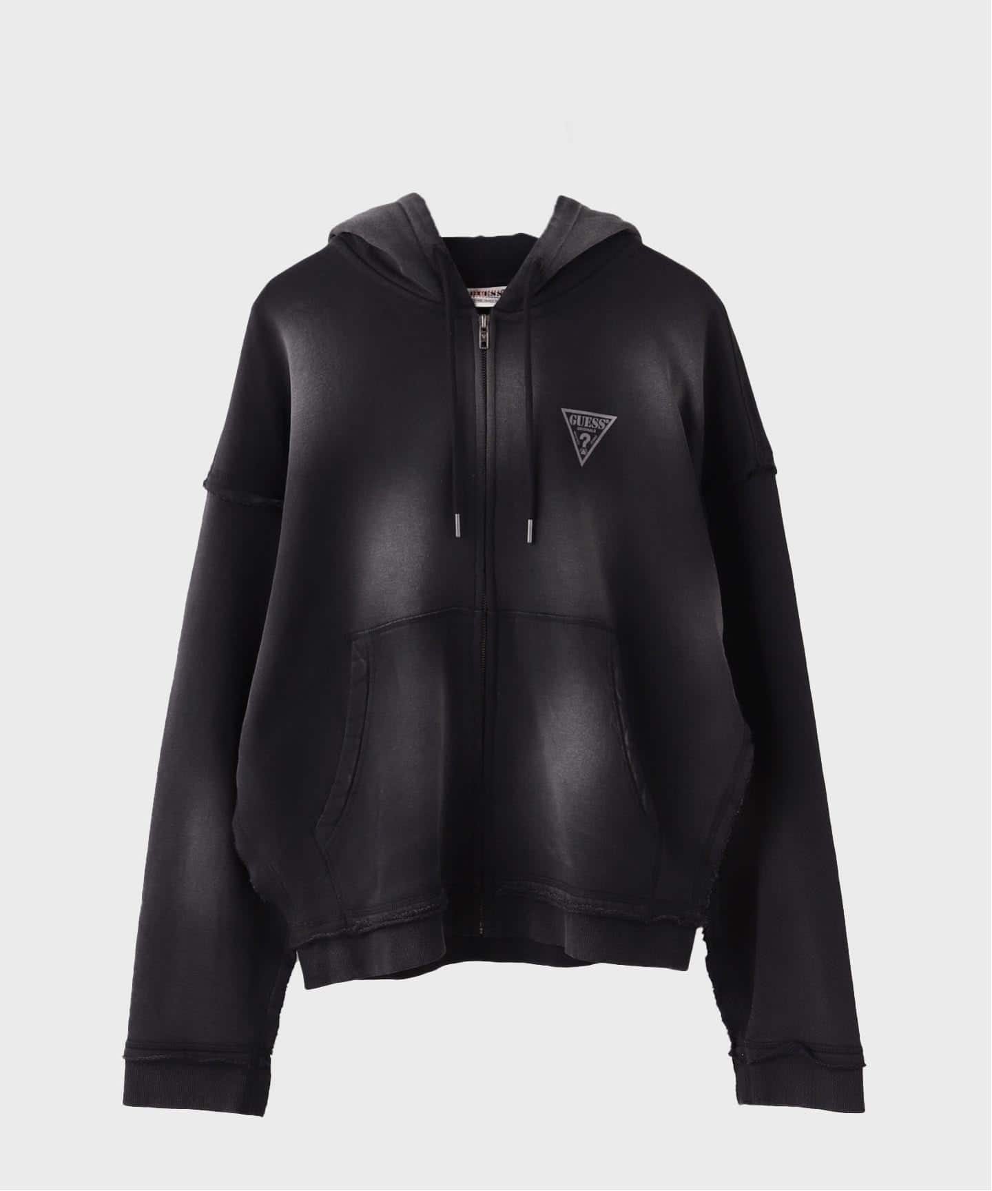 JOINT WORKS GUESS Originals/ゲス オリジナルス TRIANGLE LOGO ZIP UP ジョイントワークス トップス パーカー・フーディー ブラック ブルー【送料無料】